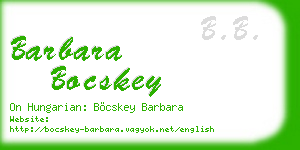 barbara bocskey business card